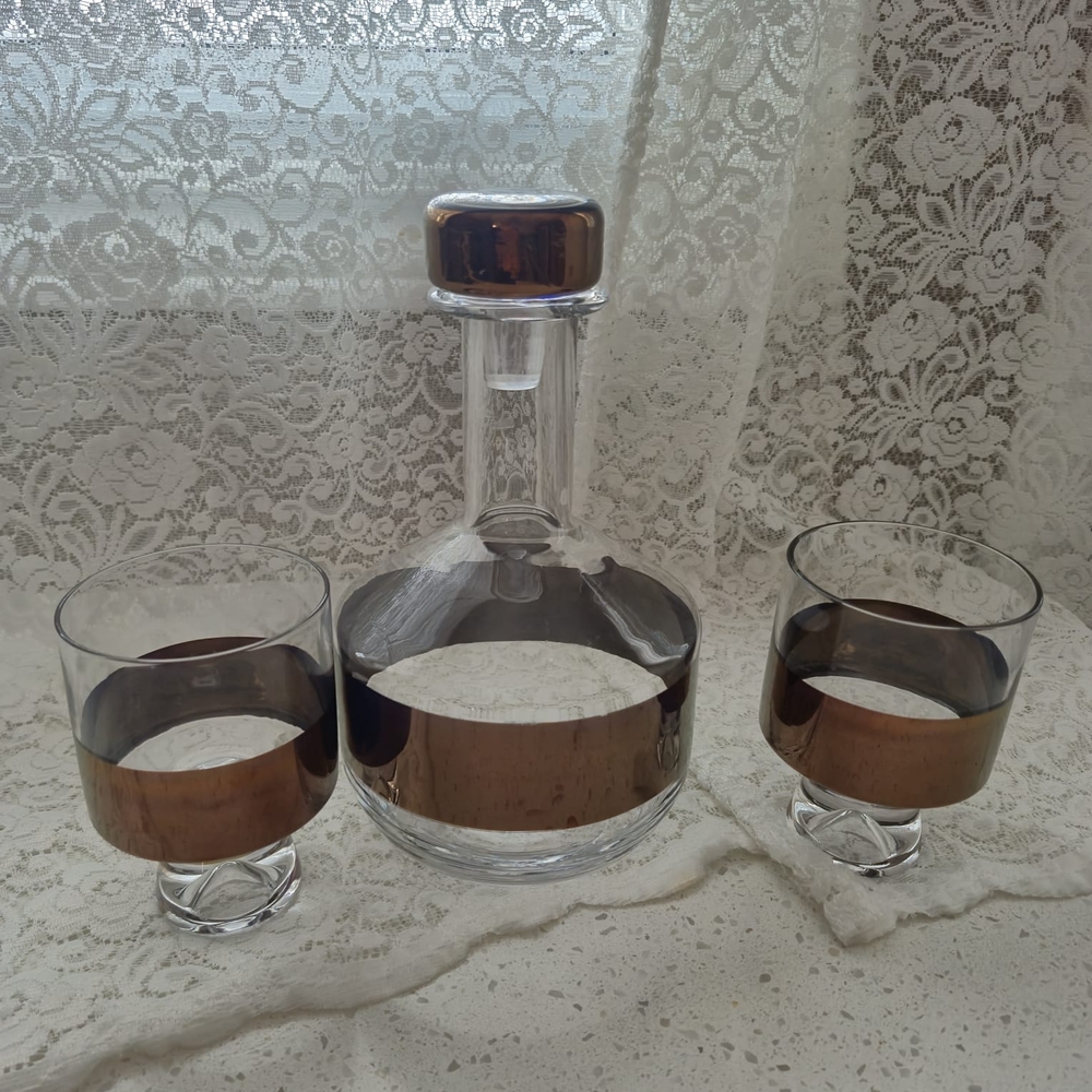 Tom Dixon "Tank" Decanter & Low Ball Glasses Set (3 Pcs)